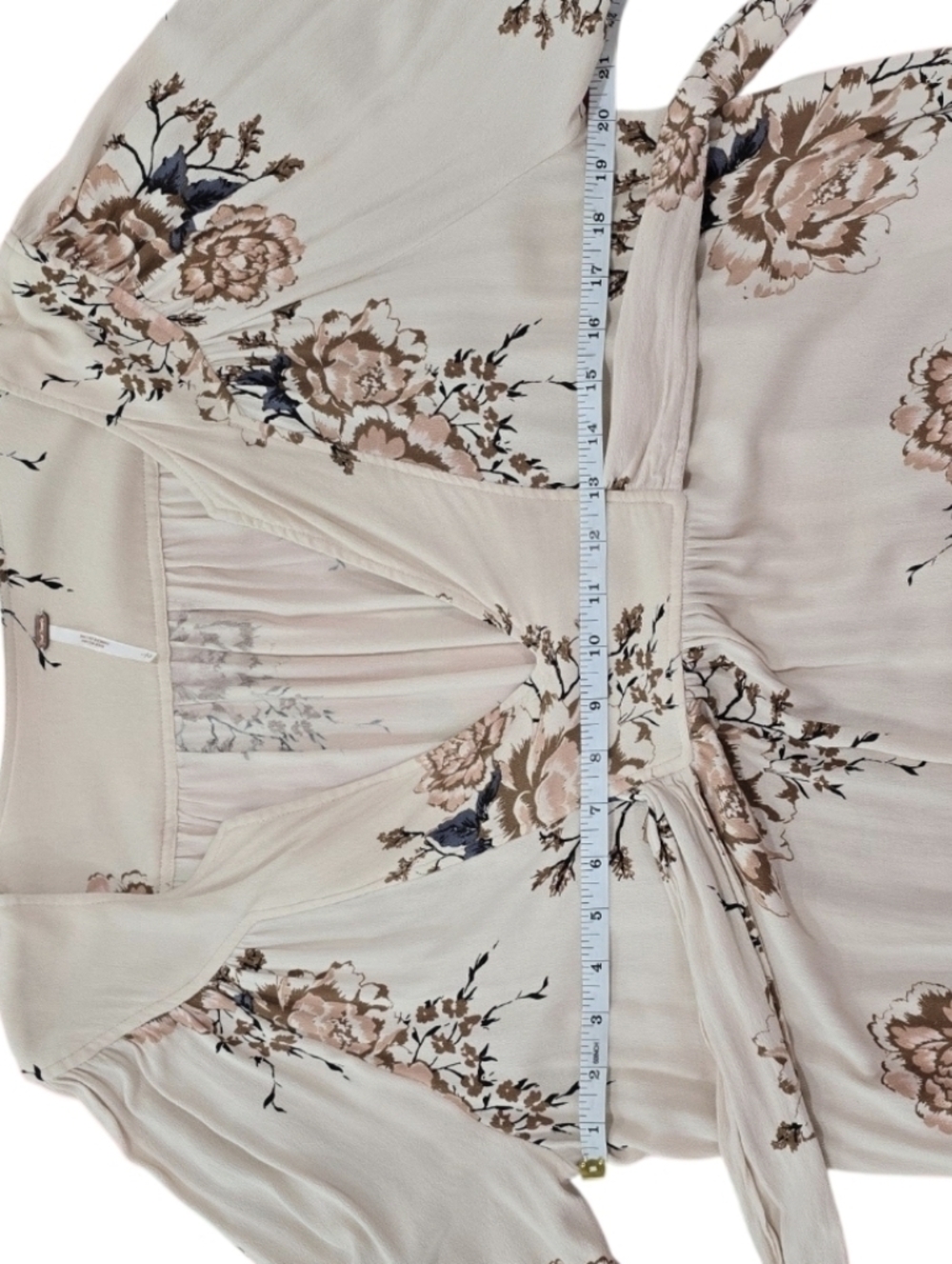 Free People Wild Laurel Boho Floral Bell Sleeve Empire Waist Maxi Dress. Large - Picture 7 of 8